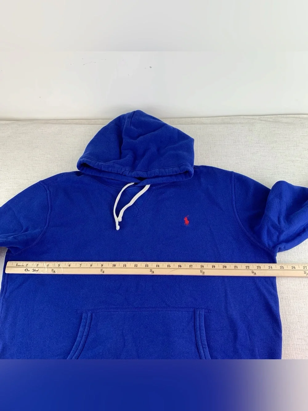 Polo by Ralph Lauren men's long sleeve Hooded Pullover Sweatshirt size L blue